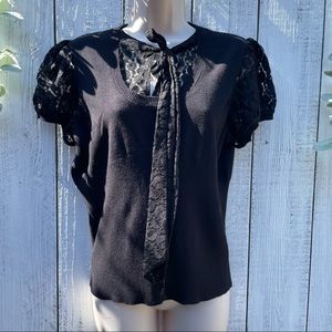 Lace and Sweater Top